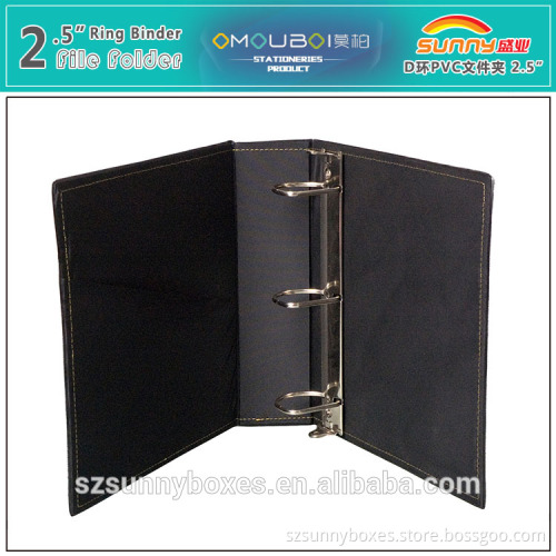 Custom Made Giant Leather Executive File Folder With Ring Binder Mechanism 2.5"